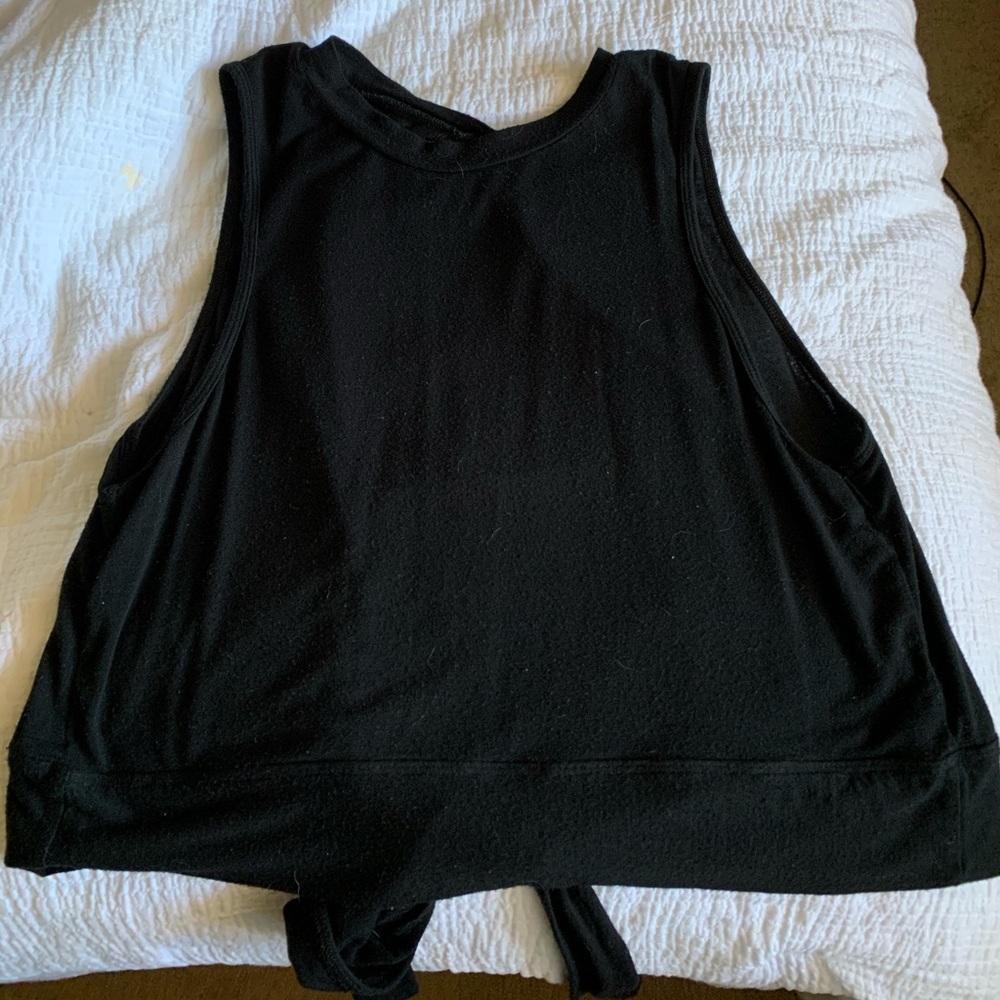 Black tank with open back